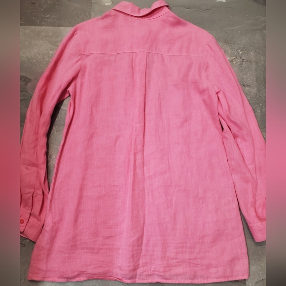 Saint-James Long Sleeves Button Down Blouse Top. Pink. 100% Linen. Size 6US. - Picture 10 of 10